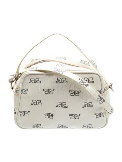 Pre-owned Courrèges Leather Crossbody Bag In White