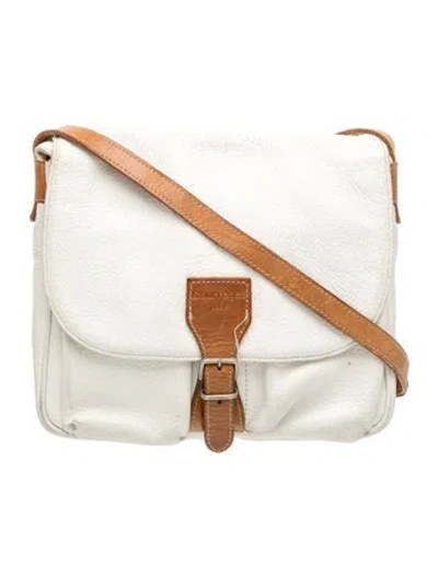 Pre-owned Courrèges Leather Crossbody Bag In White