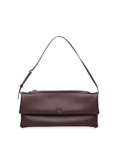 Courrèges Leather Cuff Clutch In Purple