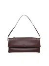 Courrèges Shoulder Bag Cuff Design Adjustable Strap In Burgundy