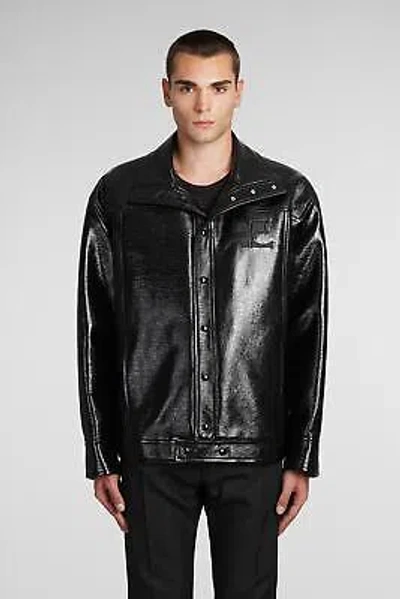Pre-owned Courrèges Leather Jacket In Black Polyuretan M