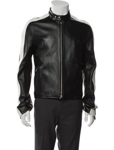 Pre-owned Courrèges Leather Moto Jacket W/ Tags In Black