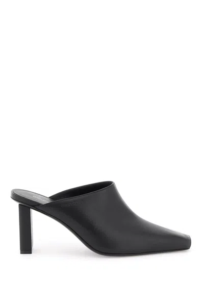 Courrèges Leather Mules For In Black