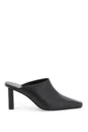 Courrèges Pointed Toe Mules In Smooth Leather In Black