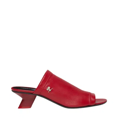 COURRÈGES LEATHER MULES