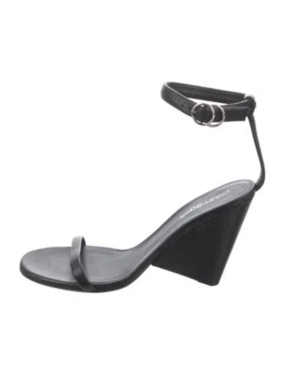 Pre-owned Courrèges Leather Sandals In Black