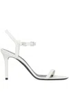 Courrèges Leather Sandals In White
