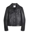 Courrèges Chest Flap-pocket Leather Jacket In Black