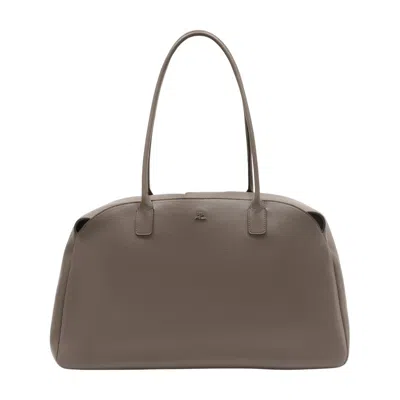 Courrèges Leather Shoulder Bag In Brown