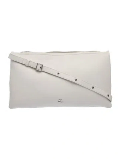 Pre-owned Courrèges Leather Shoulder Bag In White