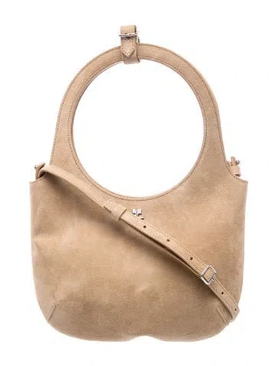 Pre-owned Courrèges Leather Top Handle Bag In Neutral