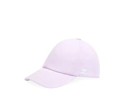 Courrèges Light Pink Signature Solid Baseball Hat In Red
