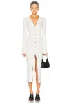 Courrèges Long Sleeve Rib Sweater Dress