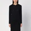 Courrèges Hooded Knitted Top In Black