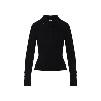 Courrèges Lightweight Viscose T-shirt In Black