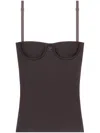 Courrèges Lingerie Interlock Top In Brown