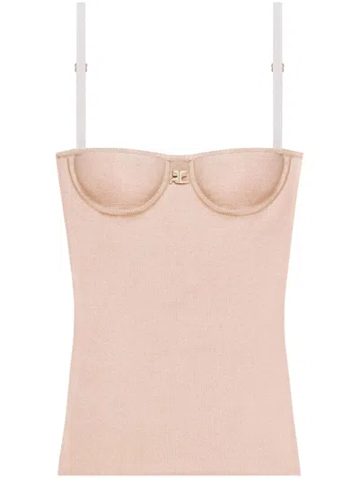 Courrèges Lingerie Interlock Top In Neutrals