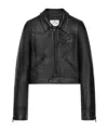 Courrèges Reedition Leather Jacket Black In Black