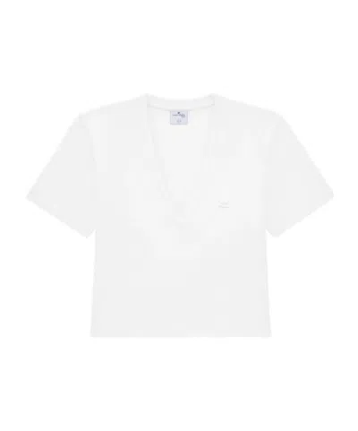 Courrèges Ac Straight T-shirt In White