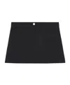 Courrèges Logo-appliqué Twill Miniskirt In Black