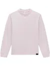 Courrèges Logo-appliqué Cotton Sweatshirt In Pink