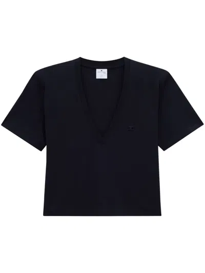 Courrèges Courreges Twisted T-shirt Mini Dress Women In Black