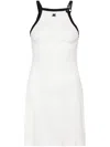 Courrèges Square Neck Mini Dress In 白色