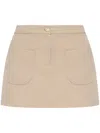 Courrèges Courreges Women Mini-skirt 2-pockets Twill In Neutrals