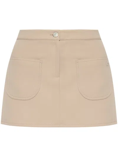 COURRÈGES LOGO-APPLIQUÉ TWILL MINI SKIRT