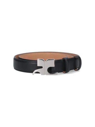 COURRÈGES LOGO BELT - BLACK