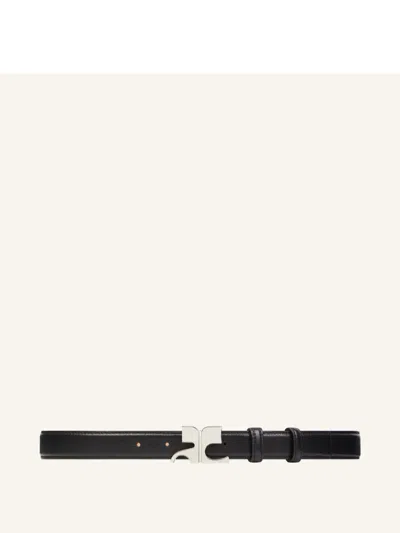 Courrèges Belt With Logo Buckle In Black