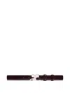 Courrèges Burgundy Belt In Naplack Calfskin In Brown