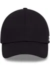 Courrèges Structured Black Cotton Baseball Cap With Embroidered Logo In Black