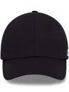 Courrèges Logo Cotton Baseball Cap In Black