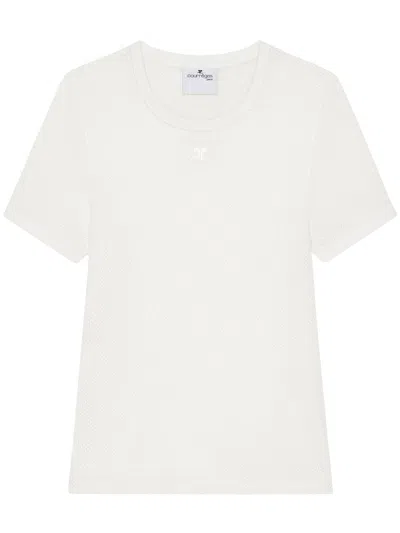 Courrèges Ac Straight T-shirt In White