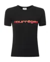 Courrèges Logo Cotton Jersey T-shirt