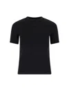 Courrèges Close-fitting Crew Neck T-shirt In Black