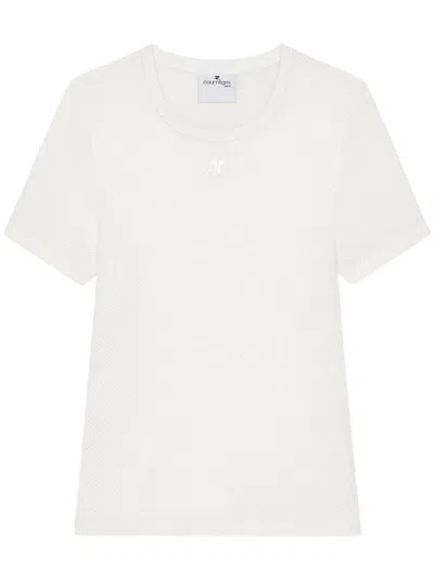 Courrèges Ac Straight T-shirt In White