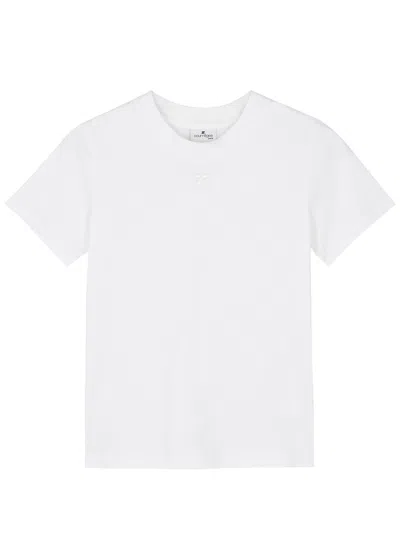 Courrèges Logo Cotton T-shirt In White