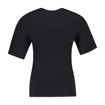 Courrèges Courreges Logo Cotton T-shirt In Black