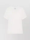 Courrèges Short-sleeved Fitted Top With Boxy Silhouette In White