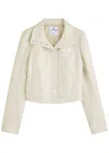 Courrèges Courreges Re Edition Jacket In Coated Cotton In Off White