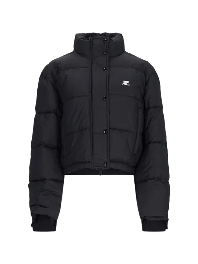 COURRÈGES LOGO CROP DOWN JACKET