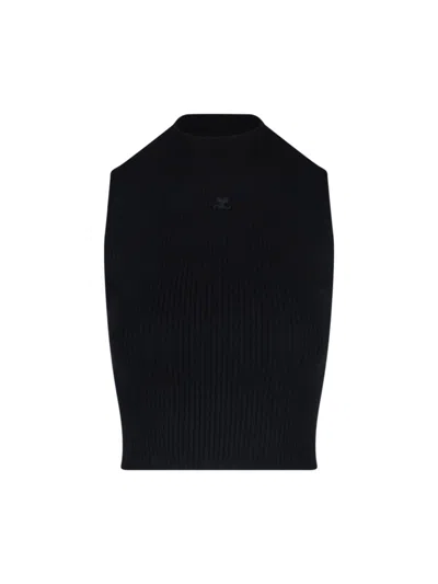 COURRÈGES LOGO CROP TOP