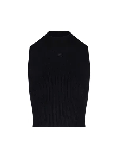 COURRÈGES LOGO CROP TOP