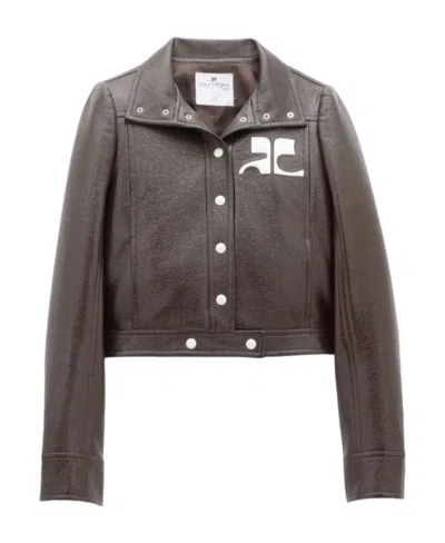 Courrèges Logo Decal Casual Jacket