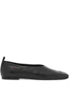 Courrèges Logo-detail Ballet Flats In Black