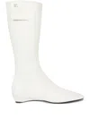 Courrèges Logo-detail Flat Boots In White