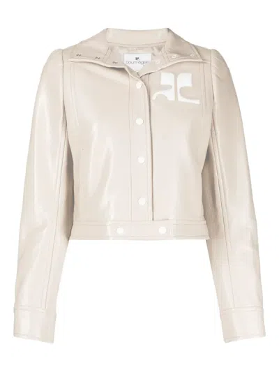 Courrèges Logo-detail Jacket In Neutral
