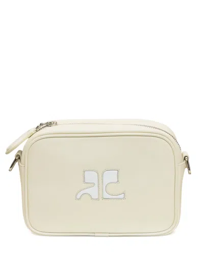 Courrèges Logo-detail Shoulder Bag In Neutral